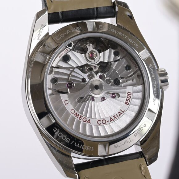 OMEGA Seamaster Aqua Terra Grey Teak Dial 38.5mm Auto Men's Watch +Box & Cards - Picture 12 of 12